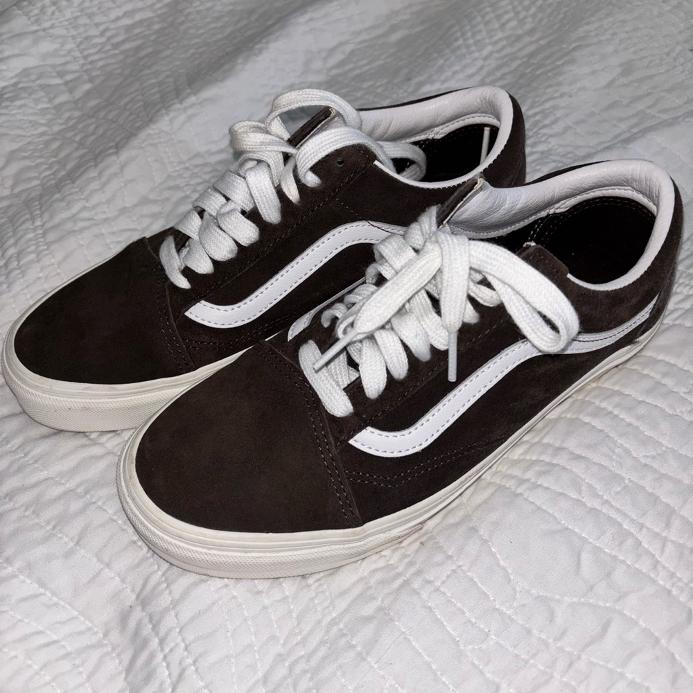 Vans Brown and White Sneakers